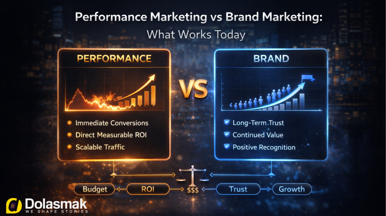 performance marketing vs brand marketing comparison strategy